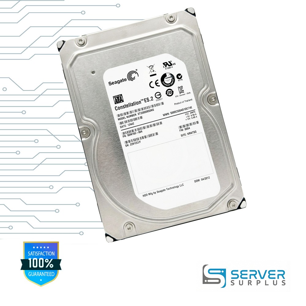 Seagate Constellation ES.2 3.5 in Enterprise HDD | ST33000650NS | 9SM160-004