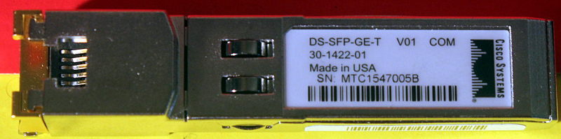 GENUINE CISCO DS-SFP-GE-T 1000BASE-T SFP Transceiver 6xAvailable