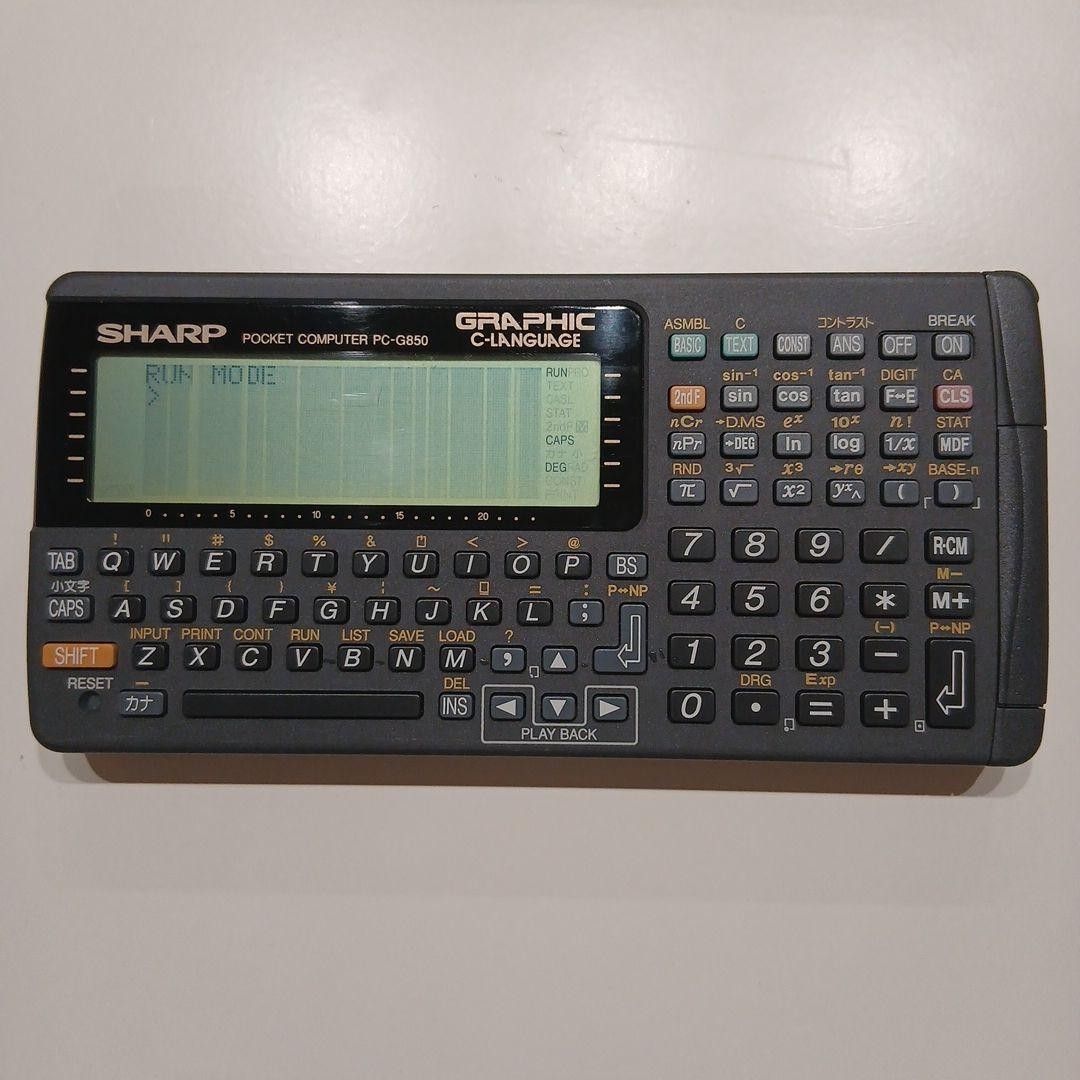 SHARP PC-G850 Pocket Computer Graphic Calculator Vintage Tested Working Japan