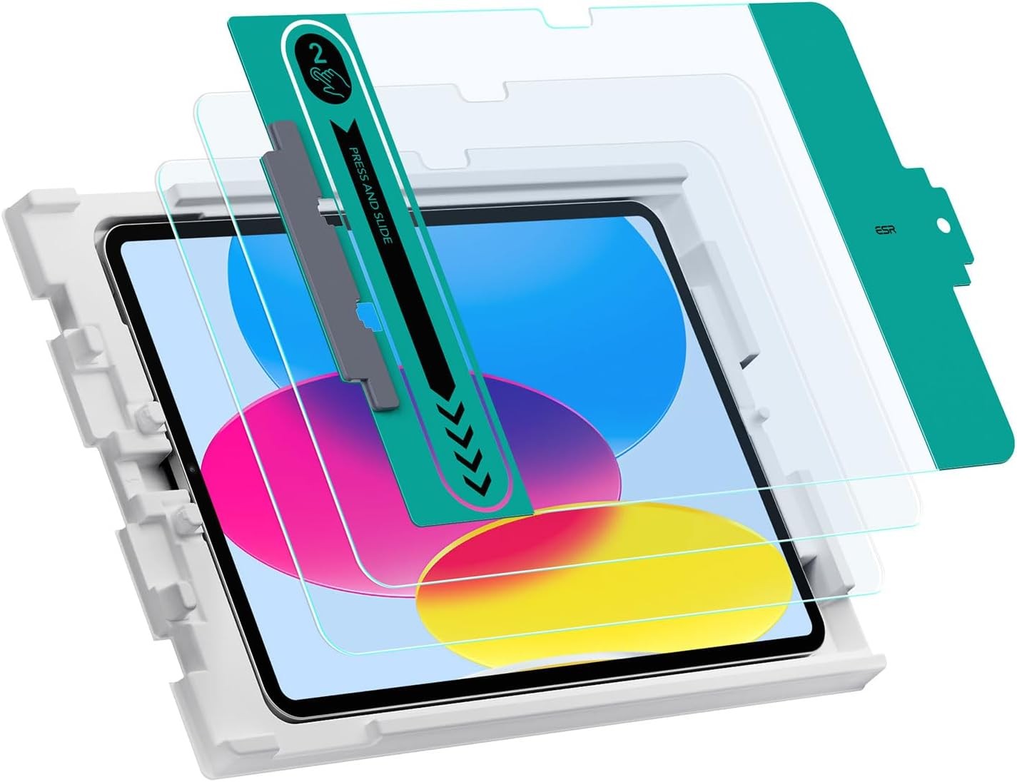 Screen Protector 2 Pack for iPad 11th/10th Gen, 9H Tempered Glass, Bubble Free