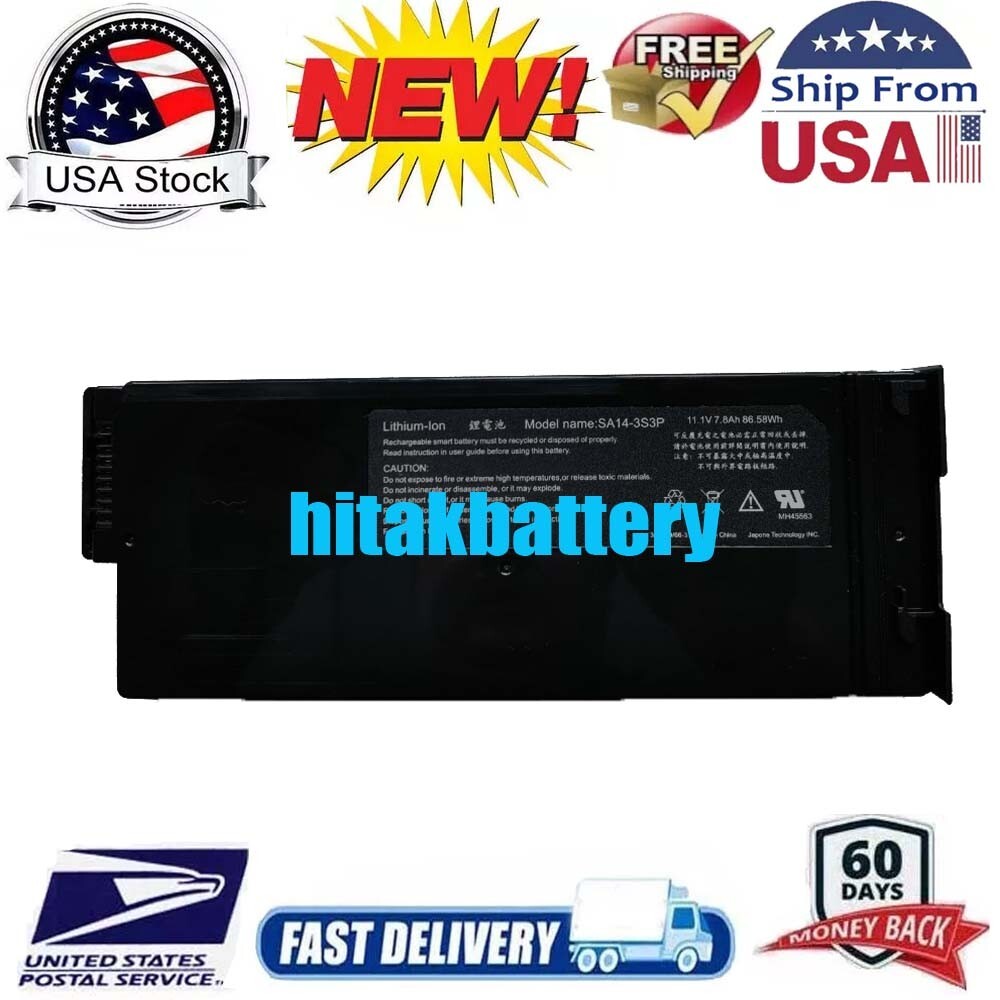New 11.1V 7800mAh 86.58Wh 7.8Ah Battery SA14-3S3P For Durabook SA14 3ICR19/66-3