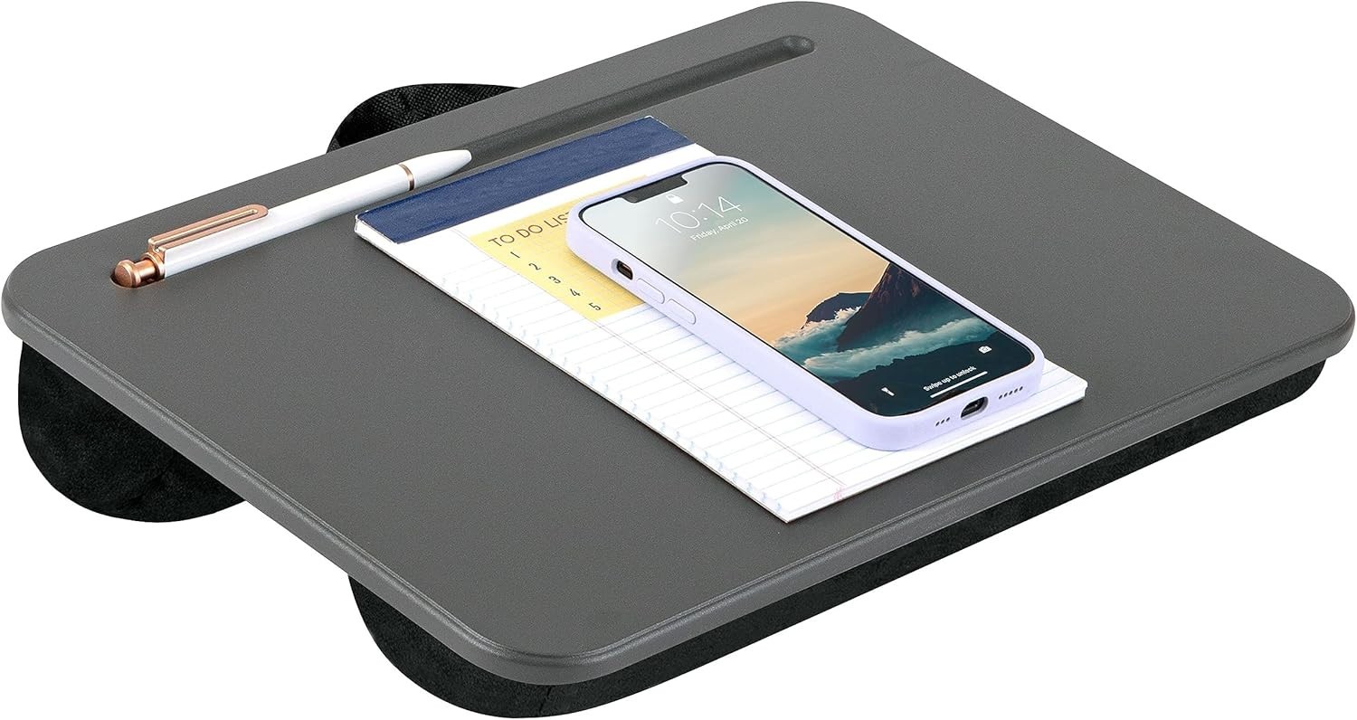 LAPGEAR Compact Lap Desk, Charcoal, Style No.43105 (E867)