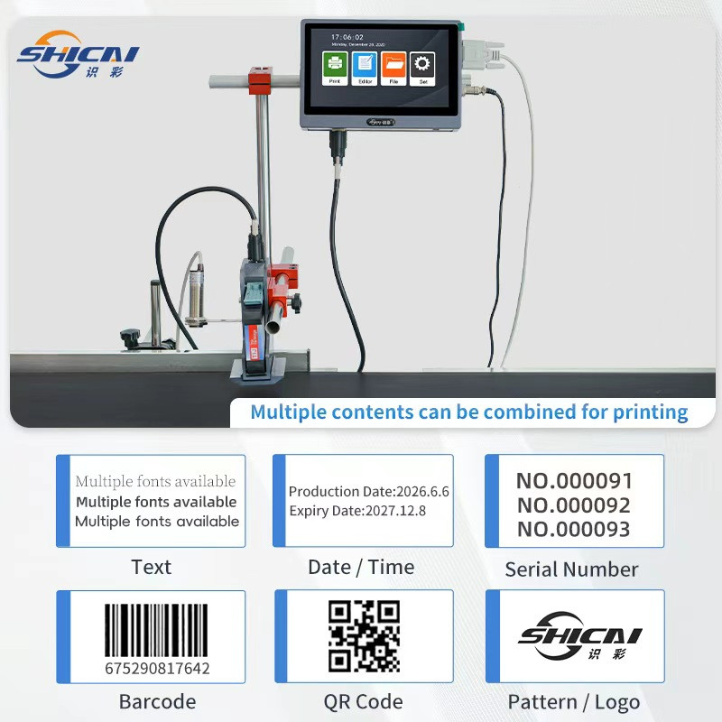 12.7mm Online Coding Inkjet Printer without Conveyor Date Batch QR