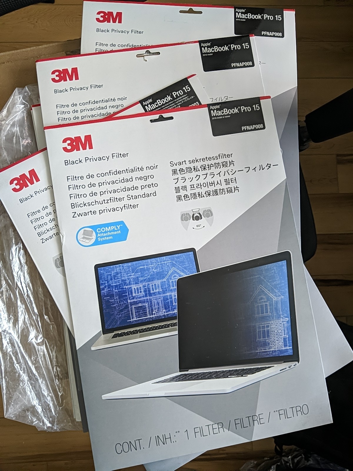 Lot/Bulk NEW 3M Black Privacy Filter for 15" Macbook Pro 15 PFNAP008
