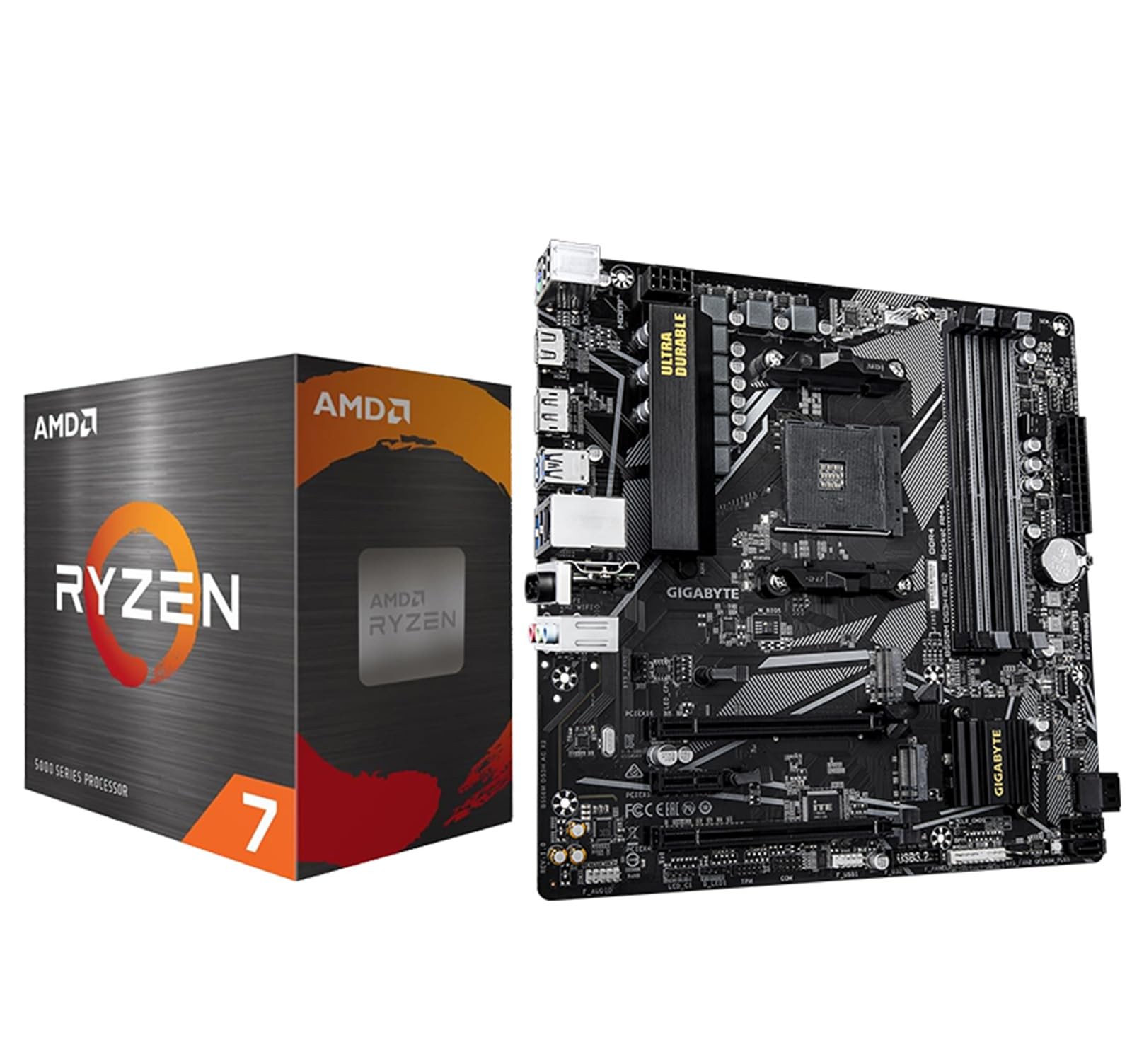 Micro Center AMD 5800XT Processor with GIGABYTE B550M DS3H ACR2 Motherboard