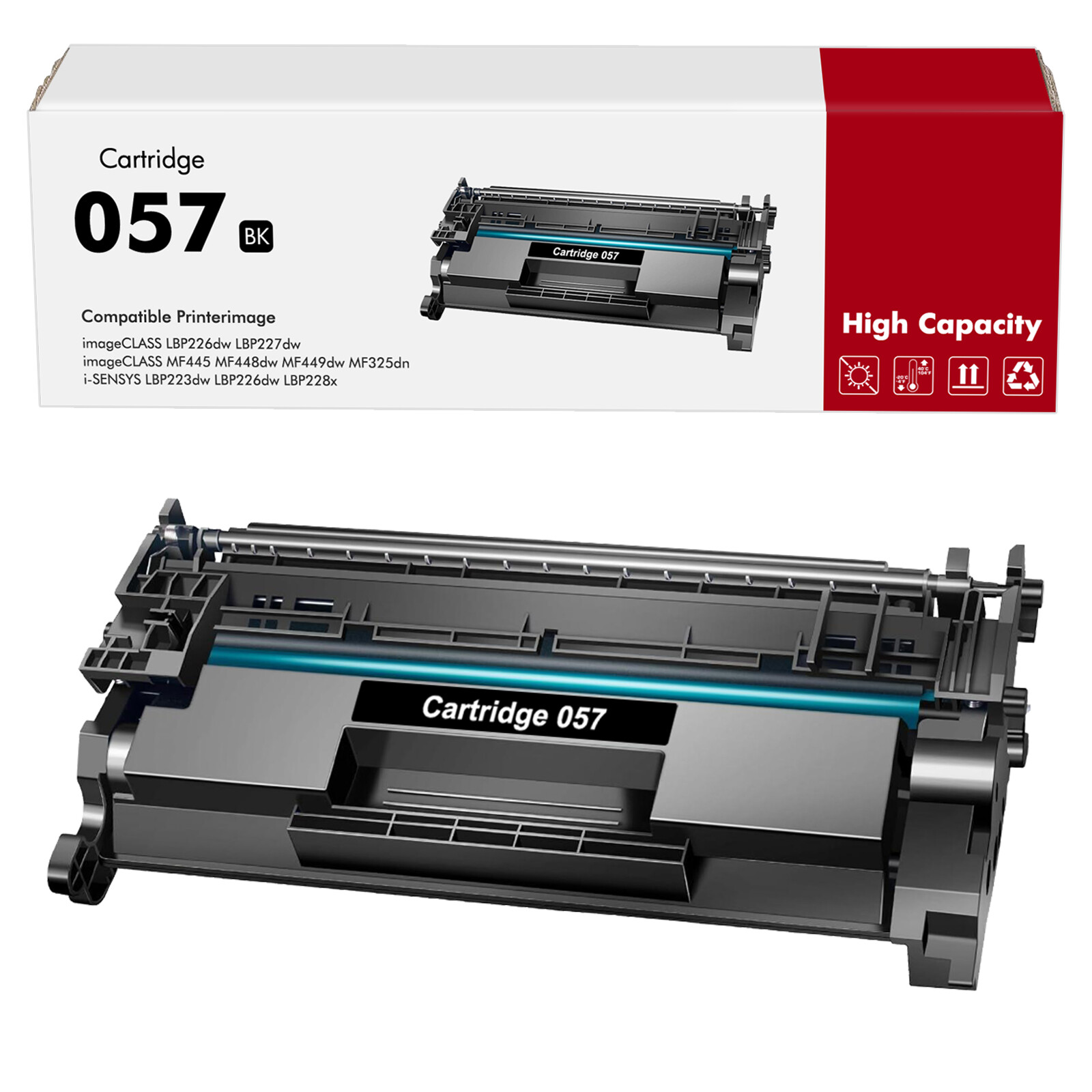 1 PK CRG057 [No Chip] Compatible Toner Cartridge for Canon 057 CRG-057 MF455dw