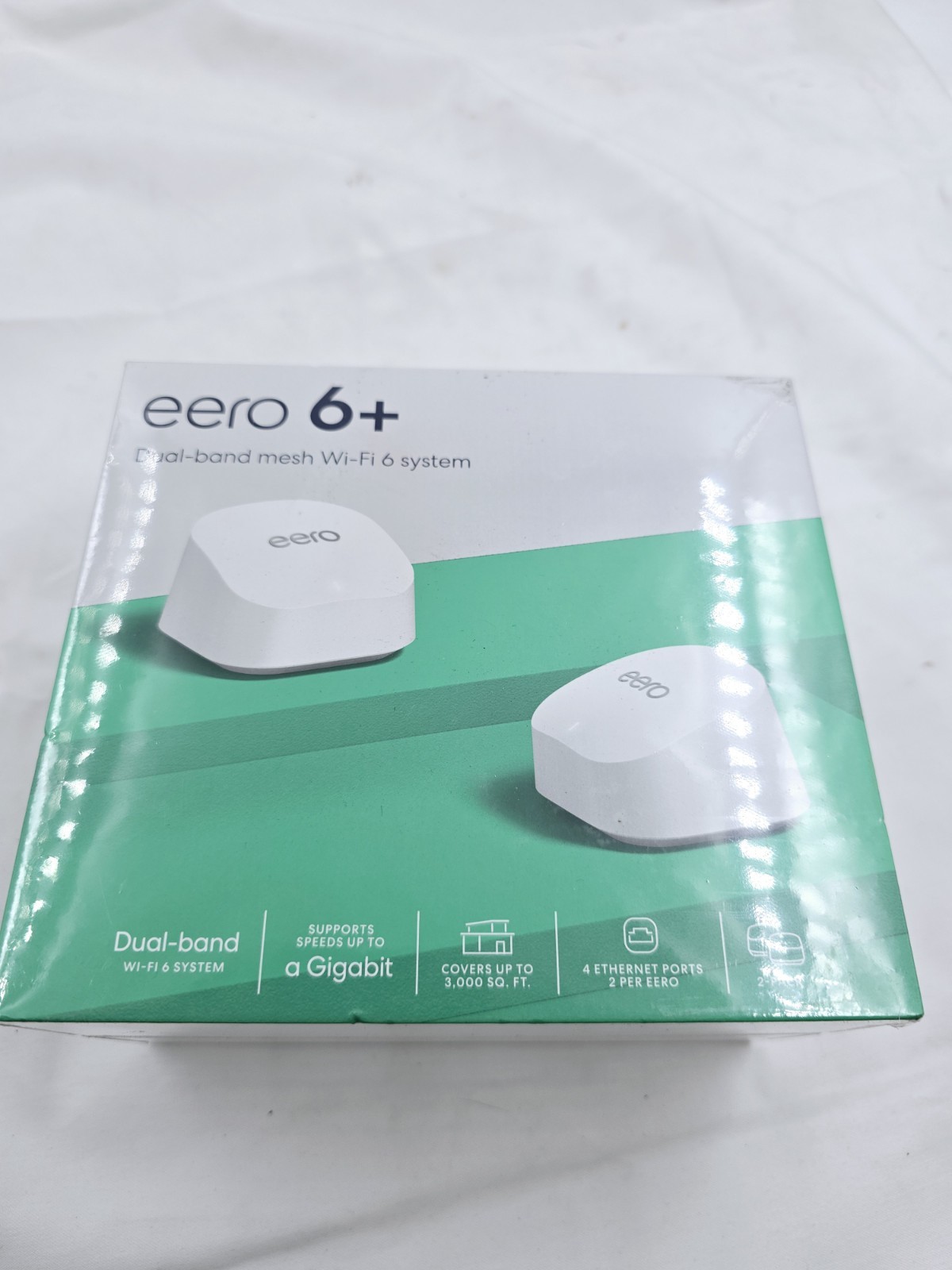 Amazon eero 6+ Mesh Wi-Fi 6 System 2-Pack – NEW Factory Sealed