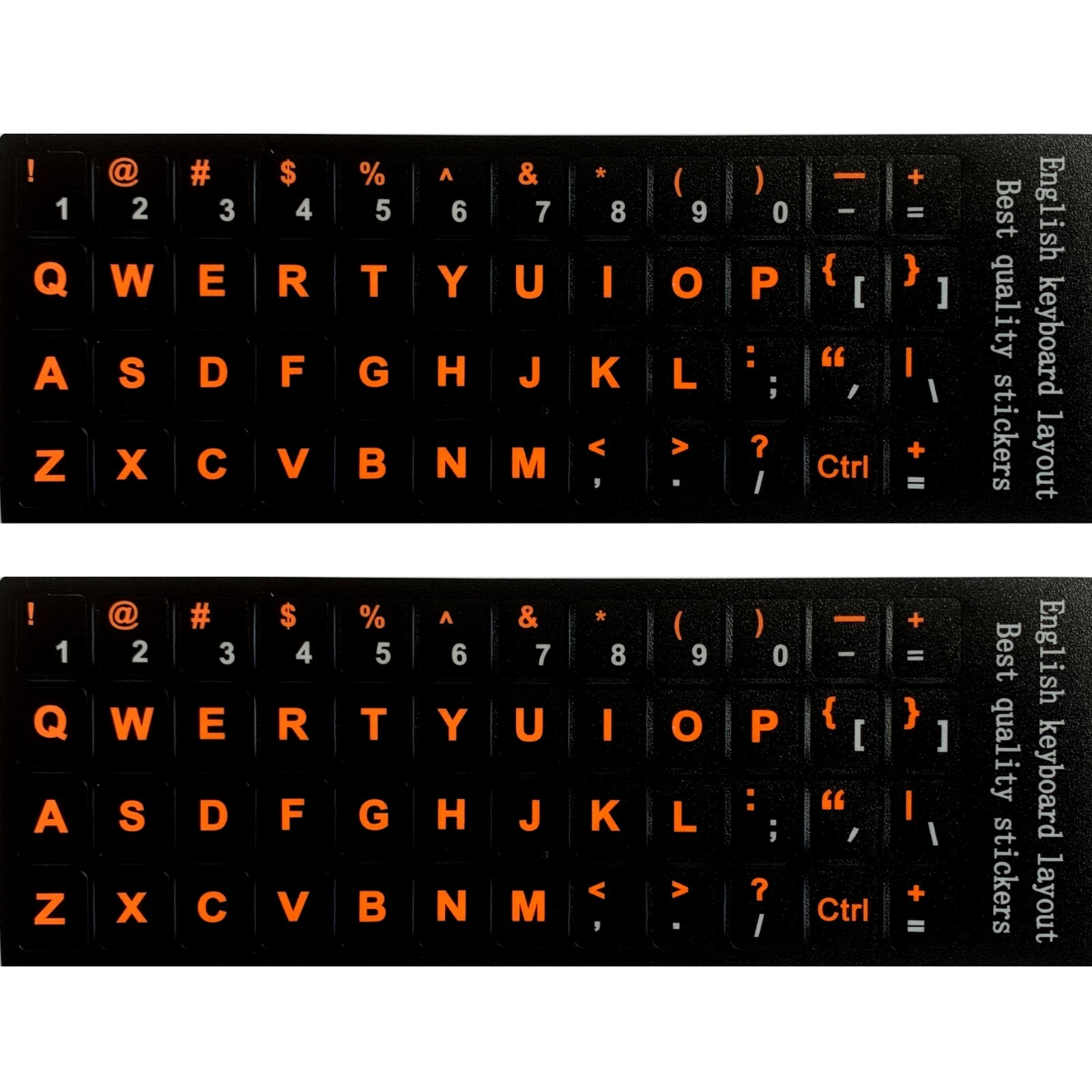 2PCS English keyboard stickers Waterproof Replacement Computer Laptop Keyboard 