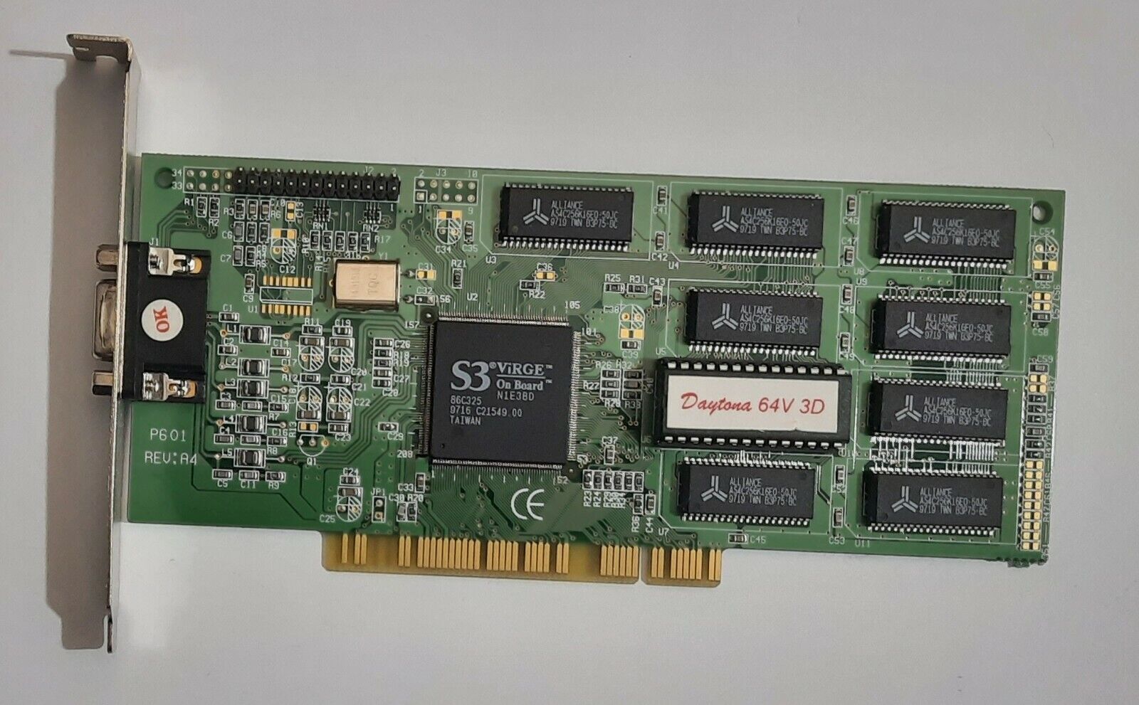 Palit Daytona 64V 3D PCI Graphics Card (S3 ViRGE, 86C325, 4MB, Retro, 1997)