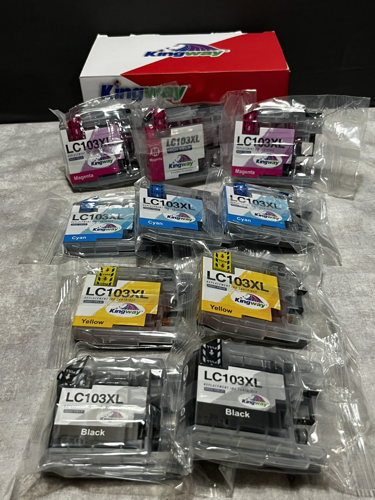 10 Pk LC103XL LC103 High Yield Ink Jet Printer Ink 4 colors   