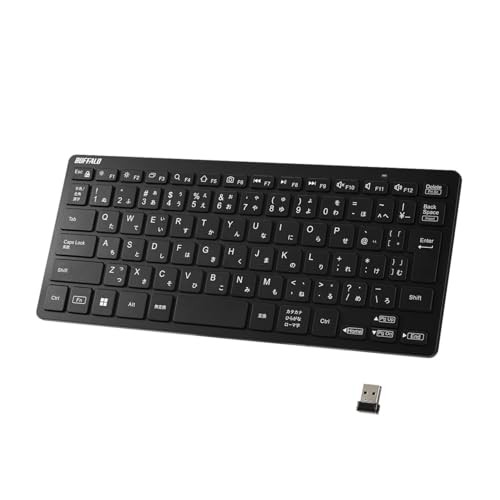 Buffalo Wireless Mini Keyboard Thin Portable USB Receiver Included Japanese