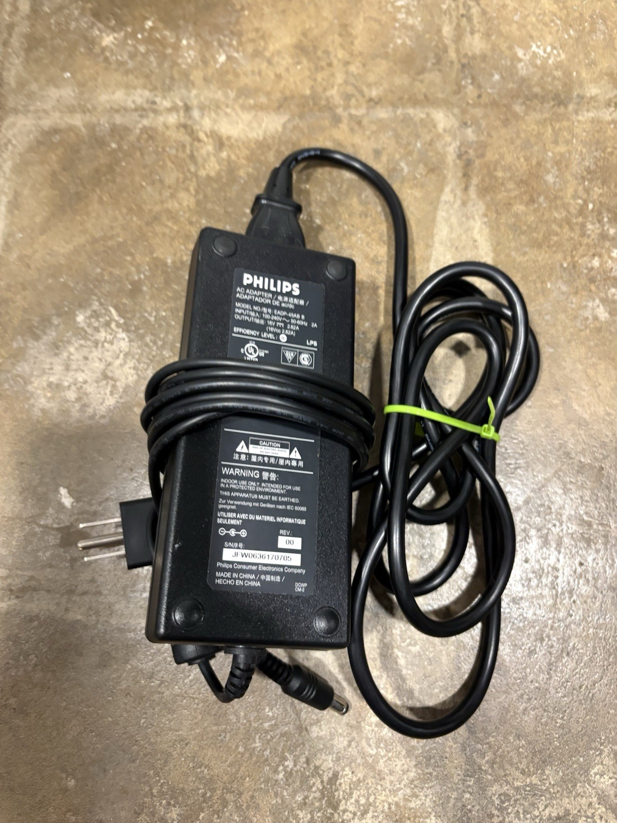Genuine Philips EADP-45AB B AC Power Adapter Power Supply 16V 2.82A OEM Cord