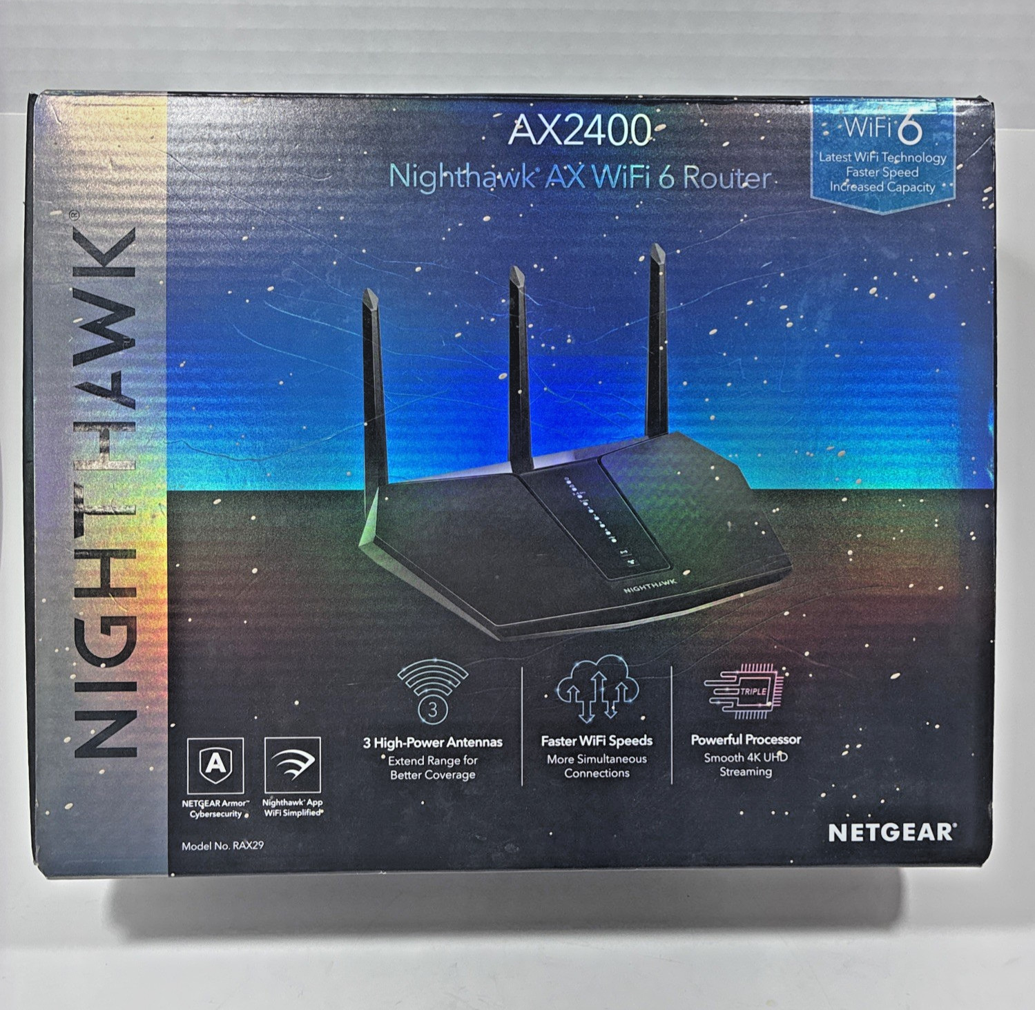 Netgear Nighthawk AX2400 WiFi 6 Router (Model RAX29) - CIB & Tested