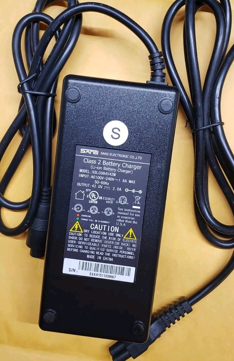 🔥PWT33016 - 42V 2A SV 5-pin Li-Ion Charger for 36V Joycube & Phylion Battery