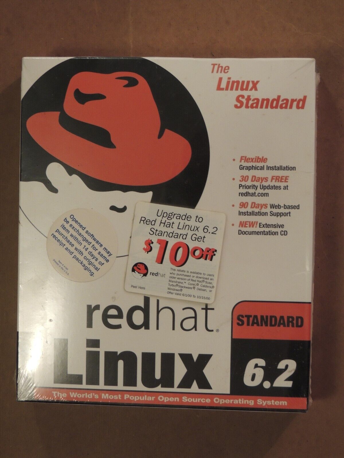 Red Hat Linux Standard 6.2 Operating System NOS Sealed