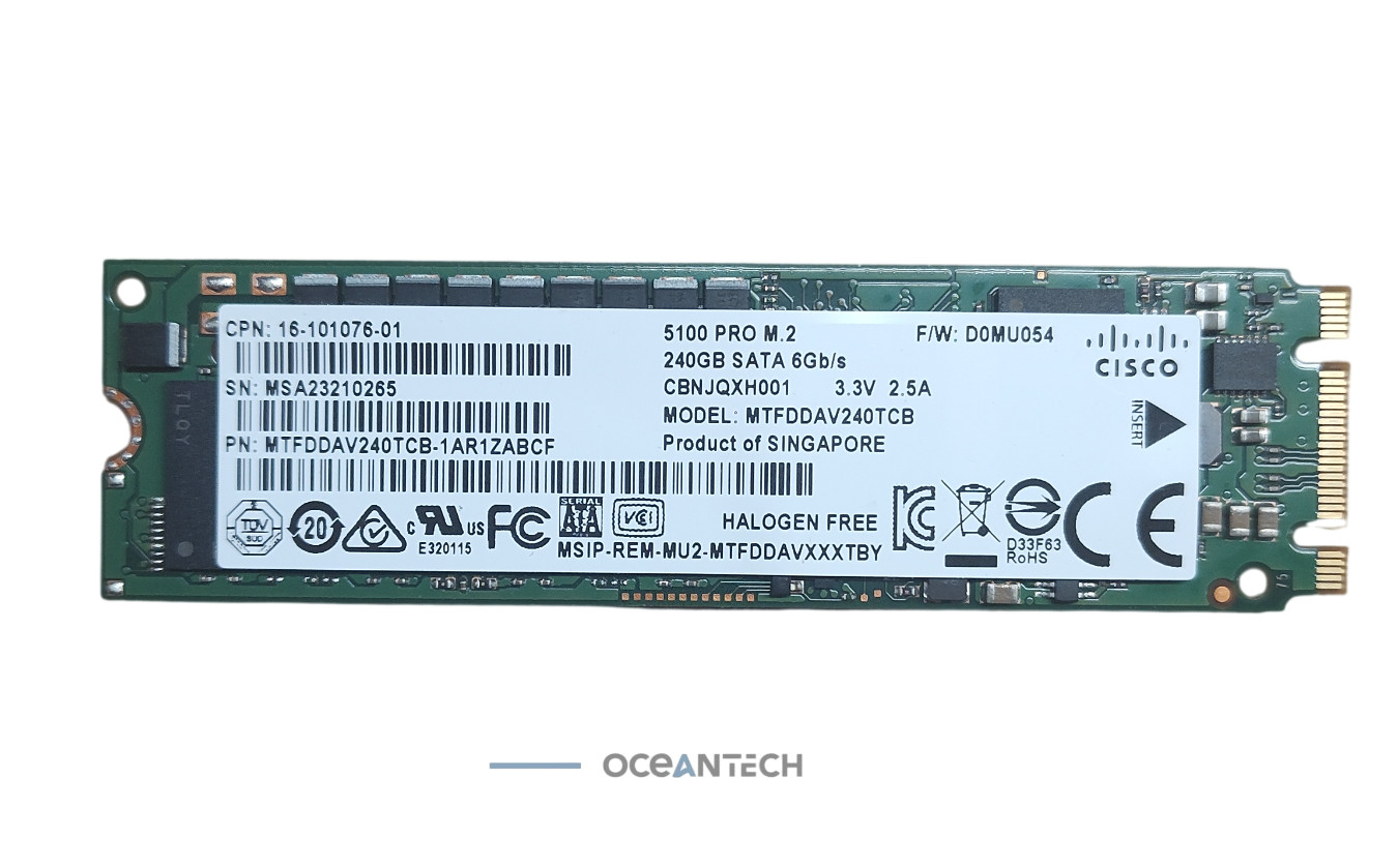 Micron 5100 PRO M.2 SSD 240GB SATA Drive Cisco 16-101076-01 MTFDDAV240TCB