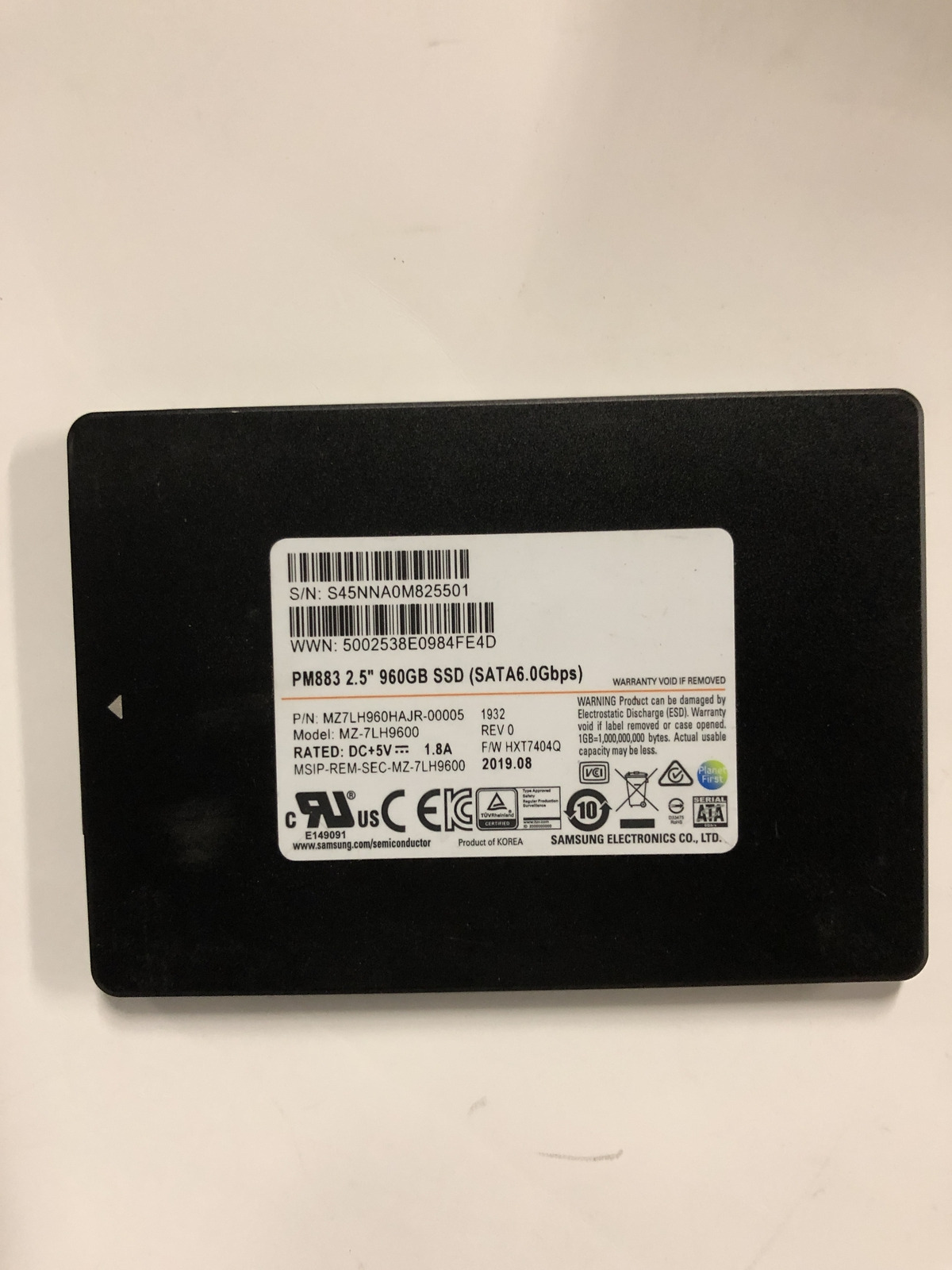 Samsung MZ-7LM9600 960GB SOLID STATE DRIVE 2.5\