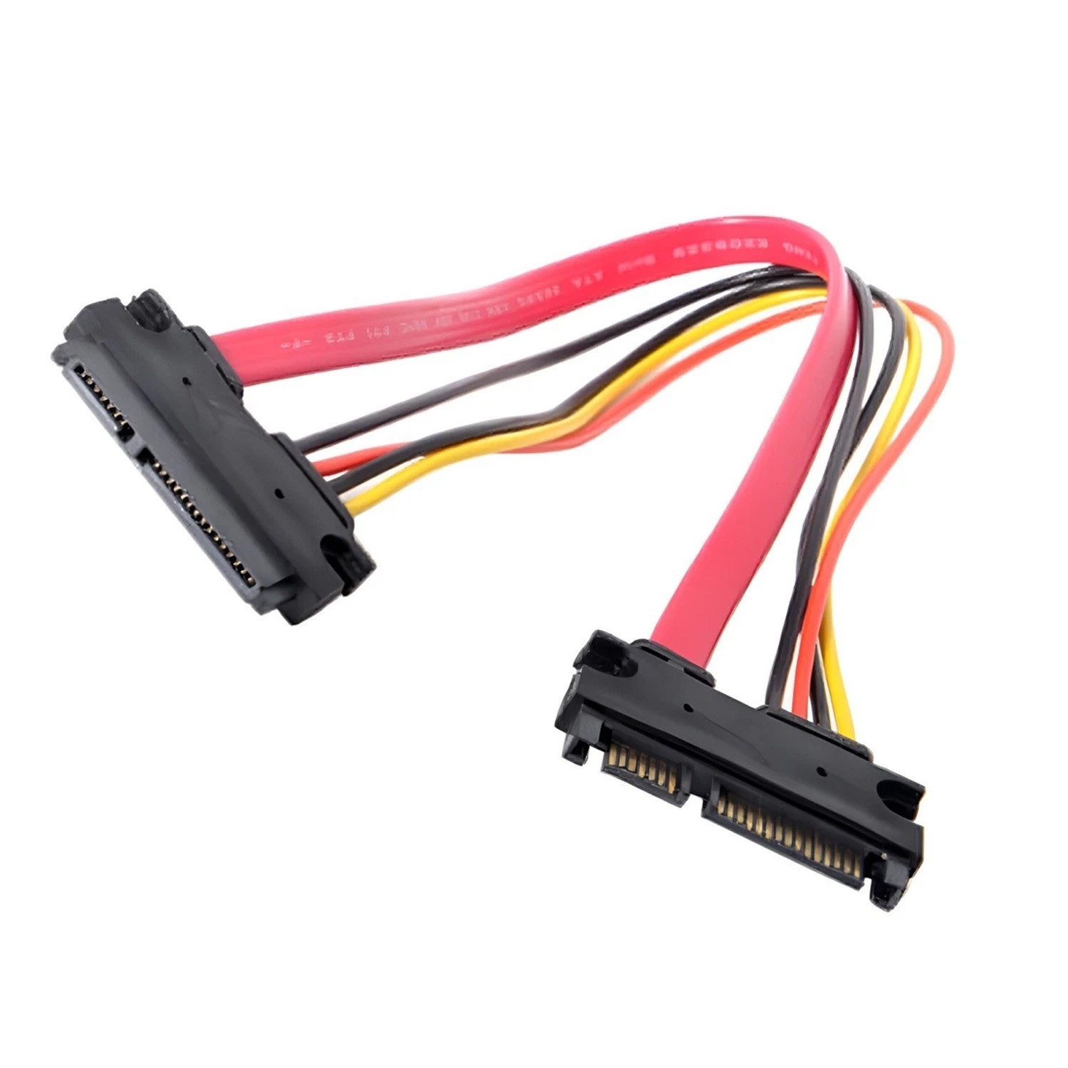 1 Pcs SATA Extension Cable 7+15 Pin Male to Female HDD SSD Data Power Cord
