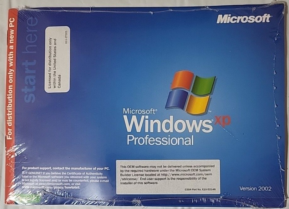 Windows XP Professional 2002 Version *BRAND NEW SEALED* w/Key