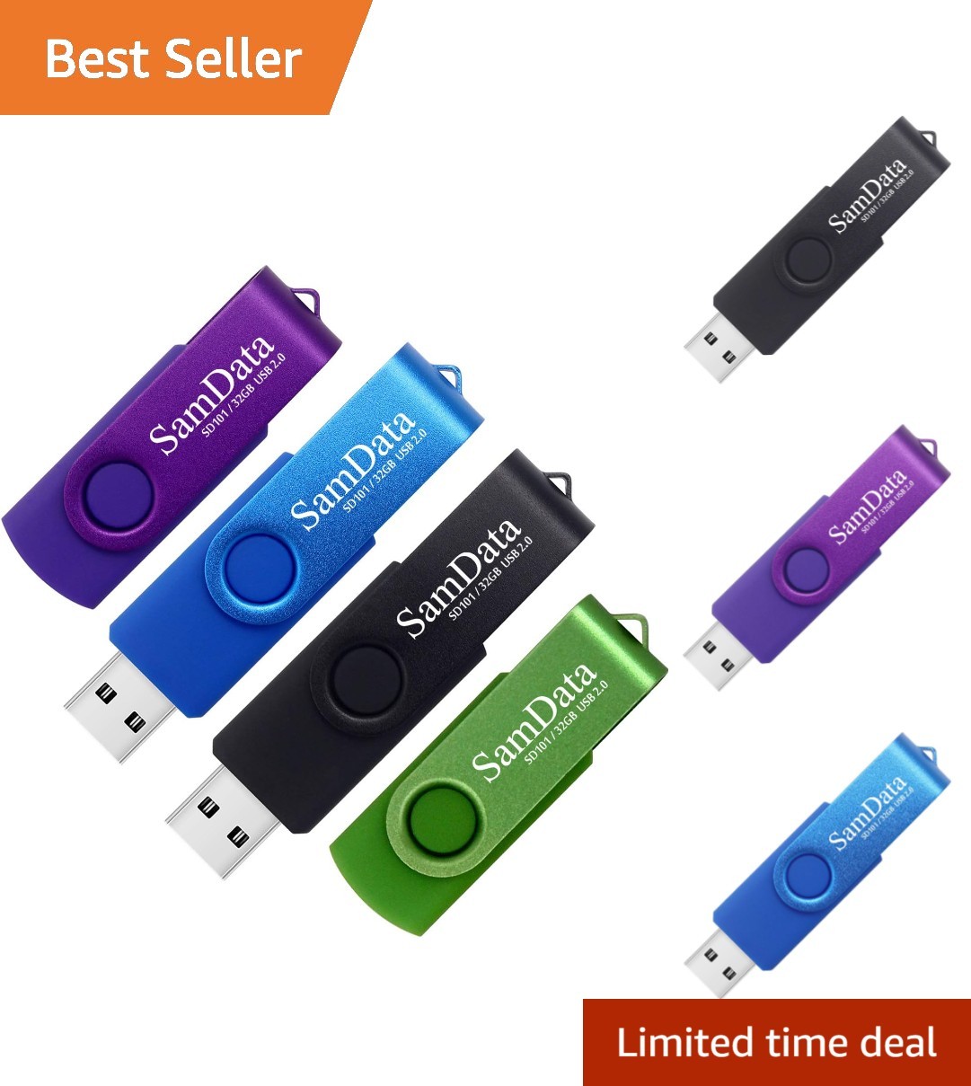 Versatile 32GB USB Memory Sticks with LED Status – 4 Vibrant Colors for Easy Use