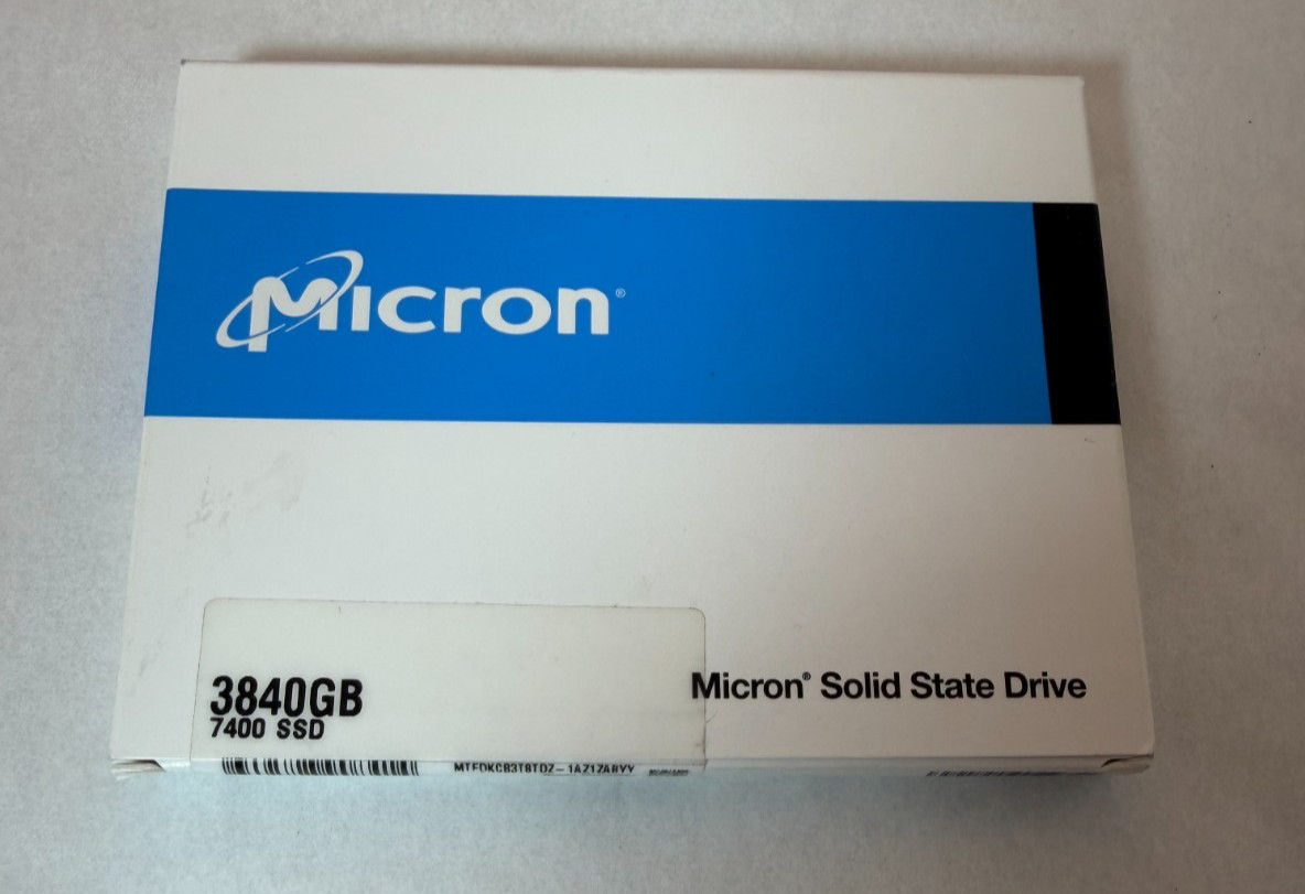 Micron 7400 PRO 3.84TB U.3 NVME SSD (MTFDKCB3T8TDZ-1AZ1ZABYY) PCI-E - Open Box