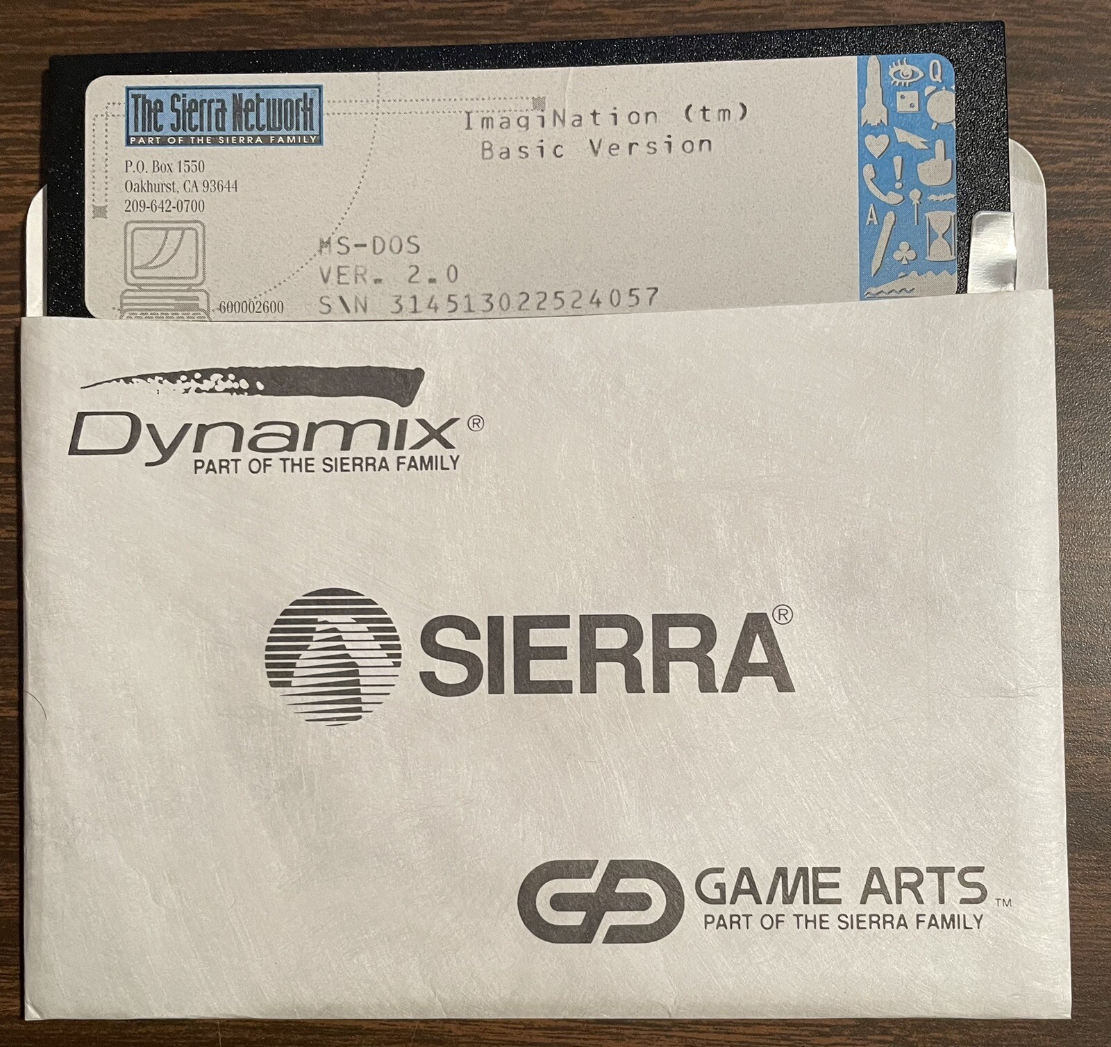 The Sierra Network  - ImagiNation 2.0 - Basic Version - MS-DOS 5.25 Floppy Disk