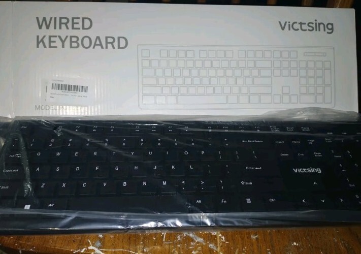  Victsing Wired Keyboard Model: PC206A Black Brand New 