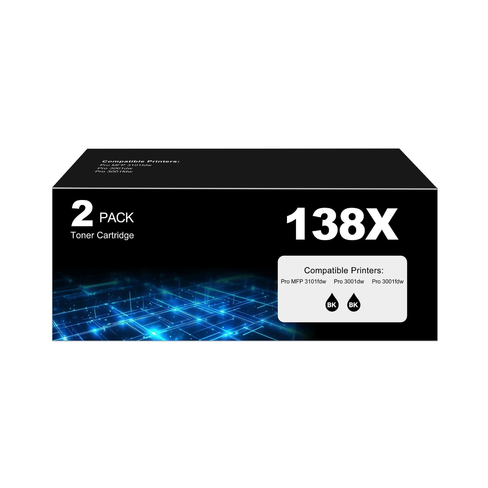 138X Black Toner Cartridge Pro MFP 3101fdw Black Toner Compatible for HP 138X...