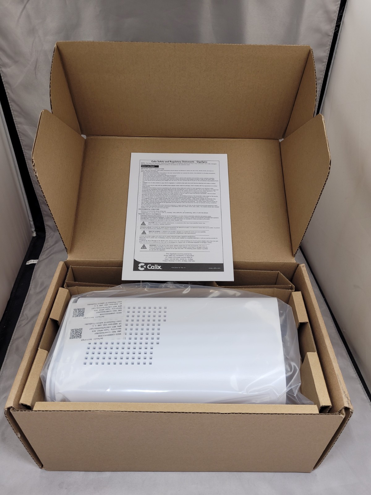 Calix GigaSpire BLAST u6xw GS4227W Wireless Router, 4 LAN Ports, White, NEW