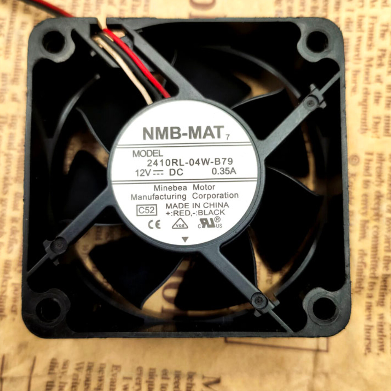 NMB 6CM 2410RL-04W-B79 6025 12V 0.35A Server Double Ball Industrial Cooling Fan