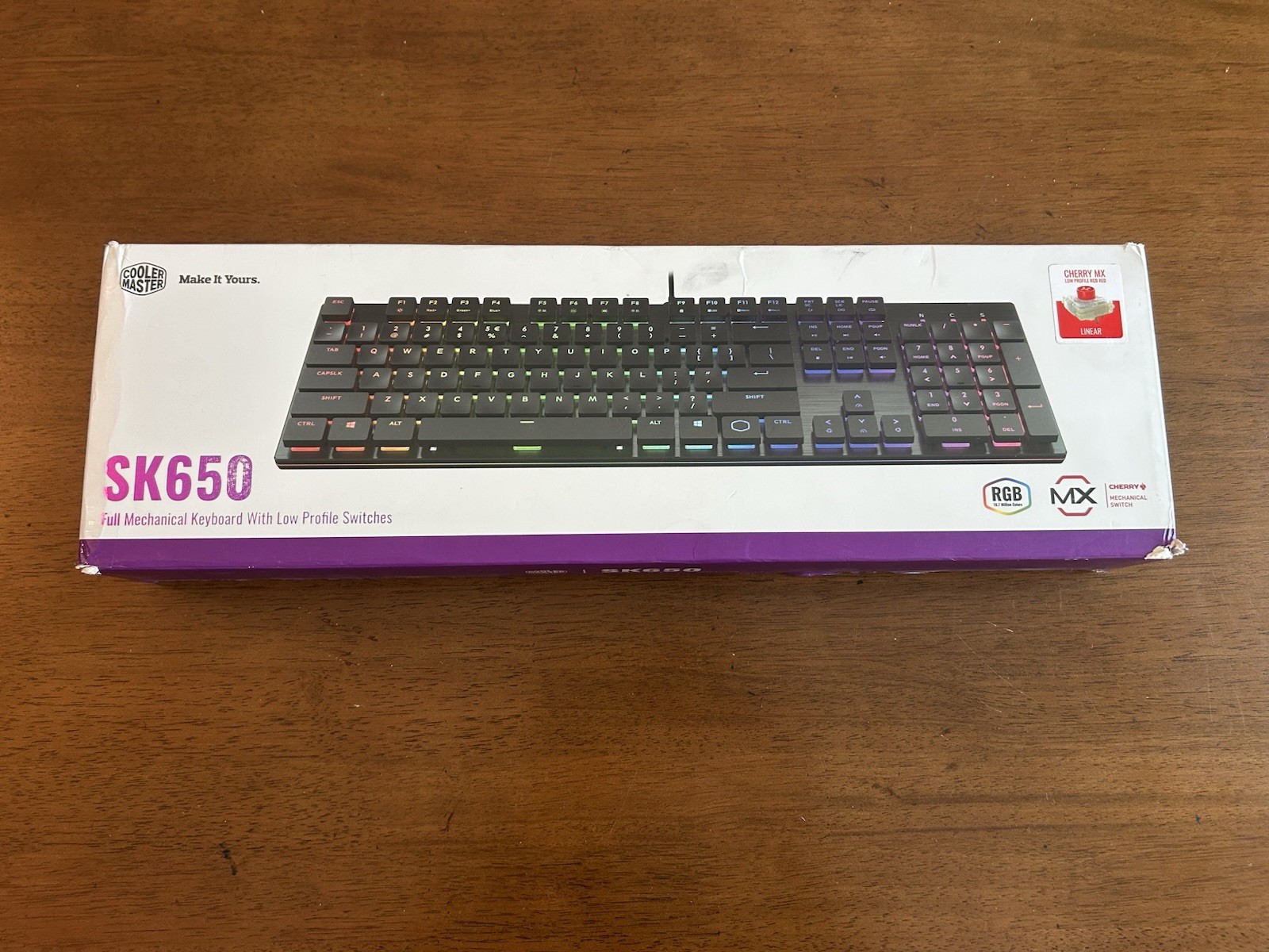 TESTED Cooler Master SK650 RGB Illuminated Low Profile USB Mechanical Keyboard
