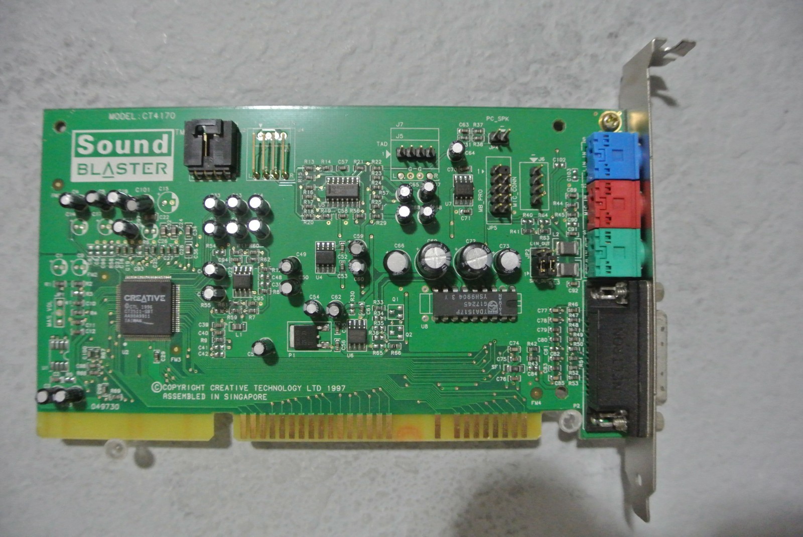 Creative Sound Blaster 16 VIBRA 16XV CT4170 4170 PC ISA Sound Card W/GAMEPORT
