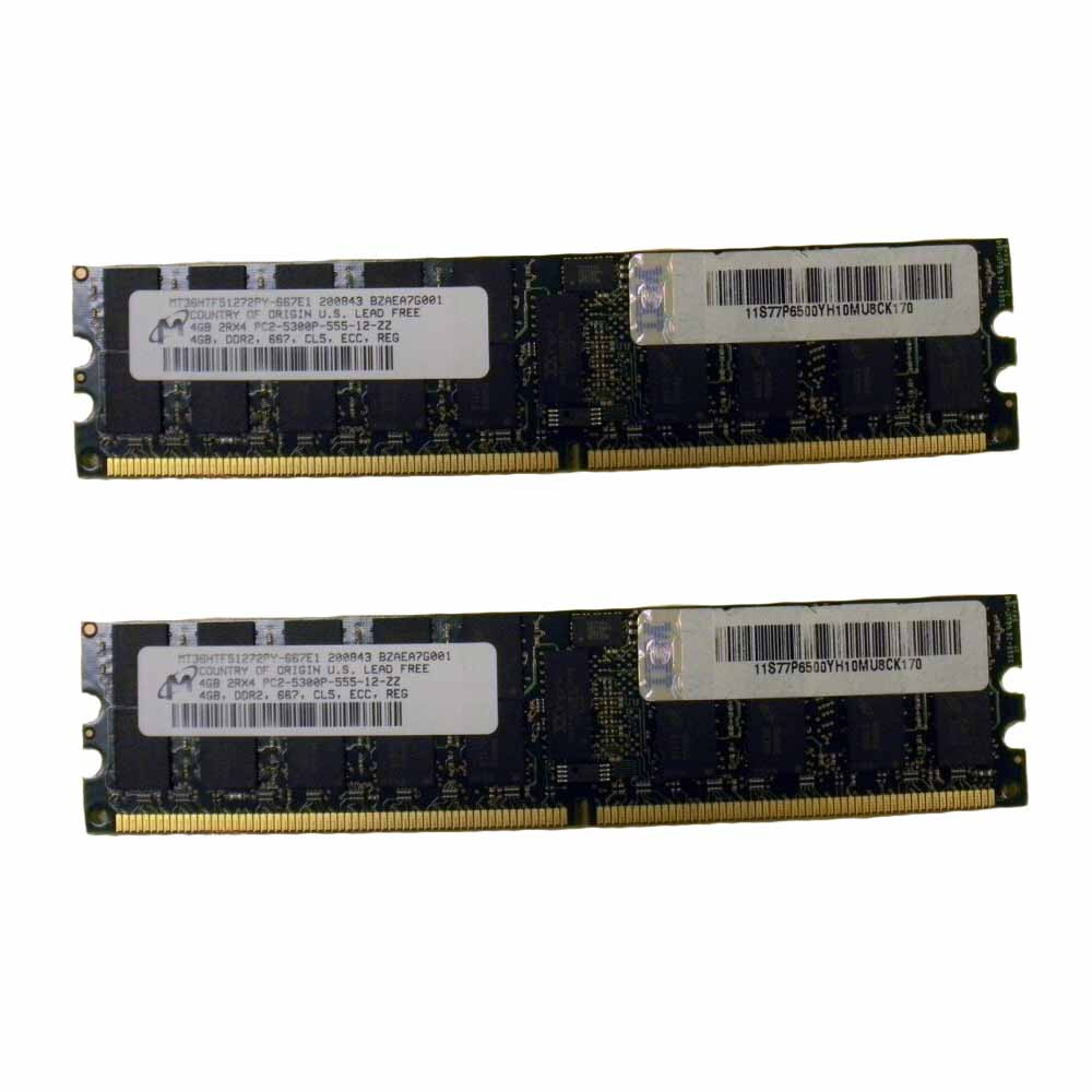 IBM 4523-82XX 8GB (2x 4GB) Memory Kit PC2-5300P (77P6500)