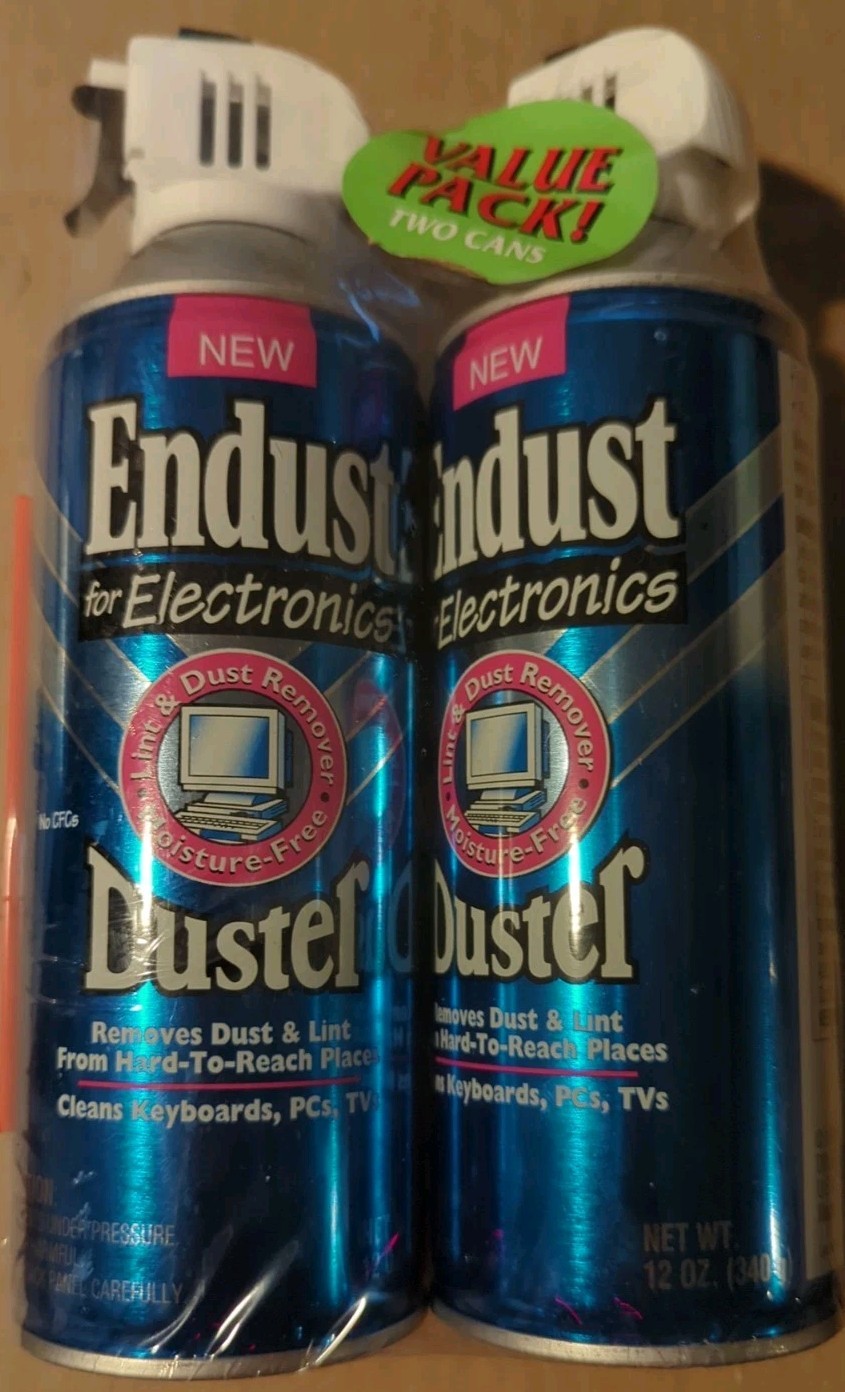 2x LOT- Endust for Electronics Anti-Static Cleaner Spray for PC's TV's 10oz Each