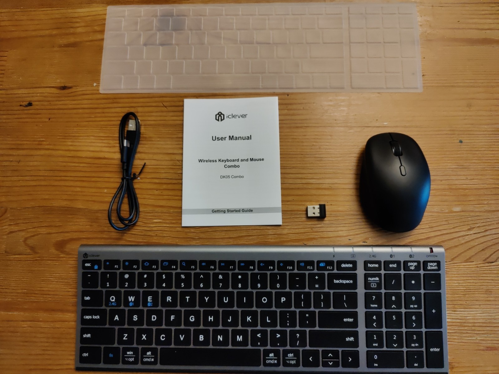 iClever Wireless Bluetooth Multi-Device Keyboard and Mouse Combo