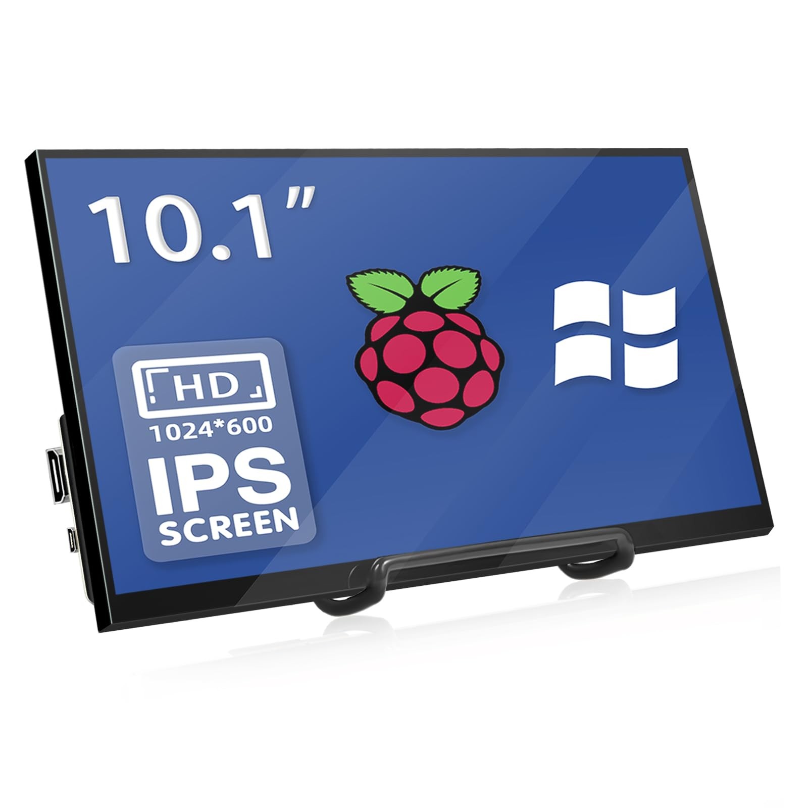HAMTYSAN 10.1 Inch Raspberry Pi Screen 1024x600 HDMI Monitor IPS Screen Displ...
