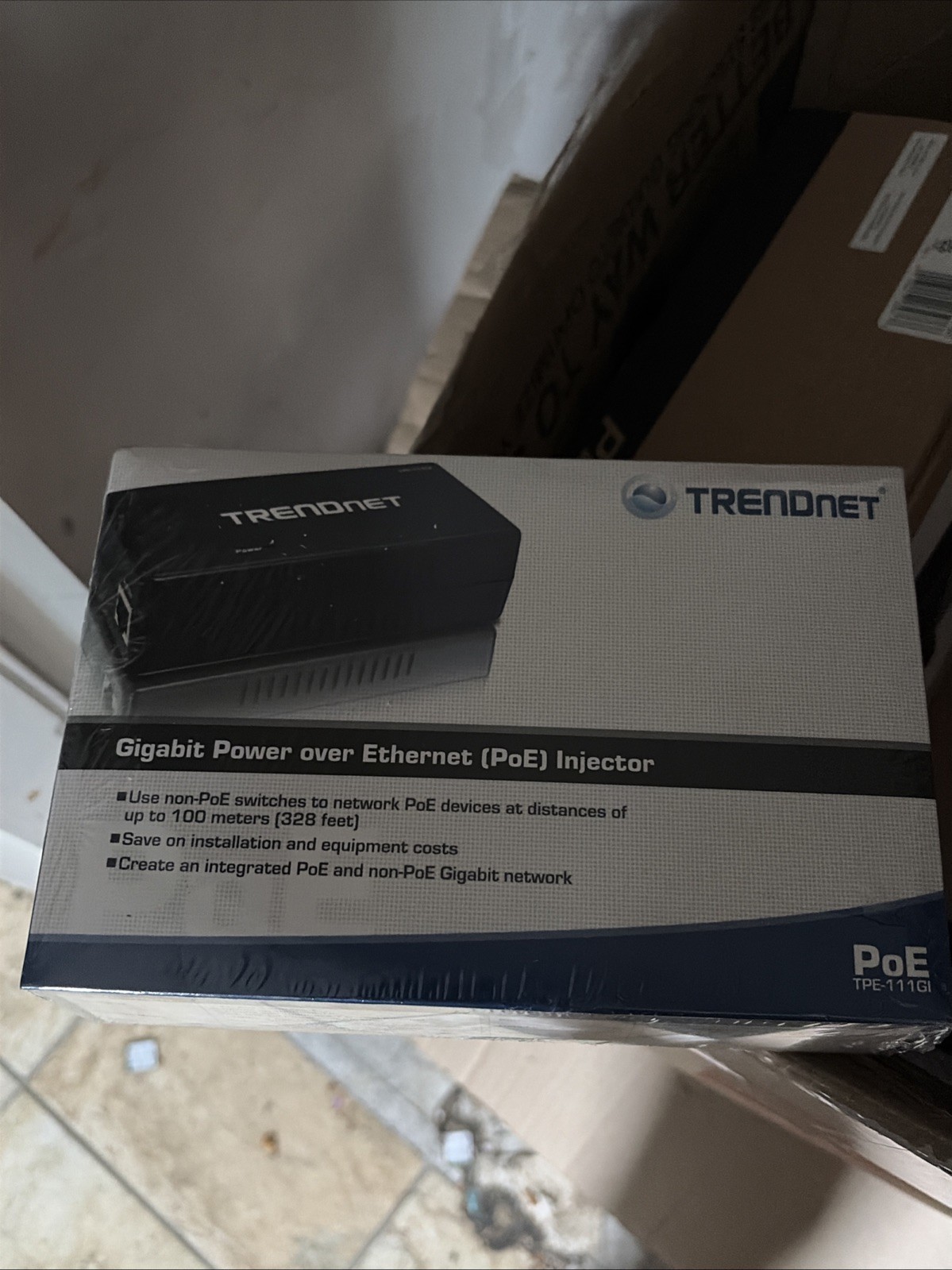 TRENDnet TPE-115GI 1-Port Gigabit Ethernet PoE+ Injector 30W