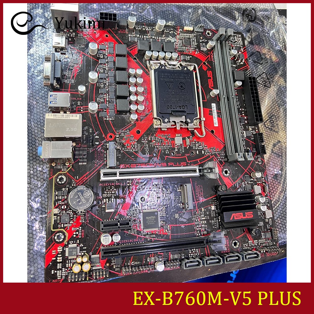 FOR ASUS EX-B760M-V5 PLUS DDR5*2 96GB LGA1700 HDMI VGA micro-ATX Ｍotherboard