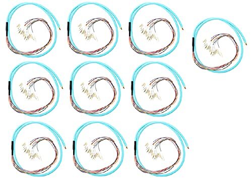12 Strand OM3 50/125 Multimode LC UPC Fiber Pigtail 1M 10 Pack Fiber Optic