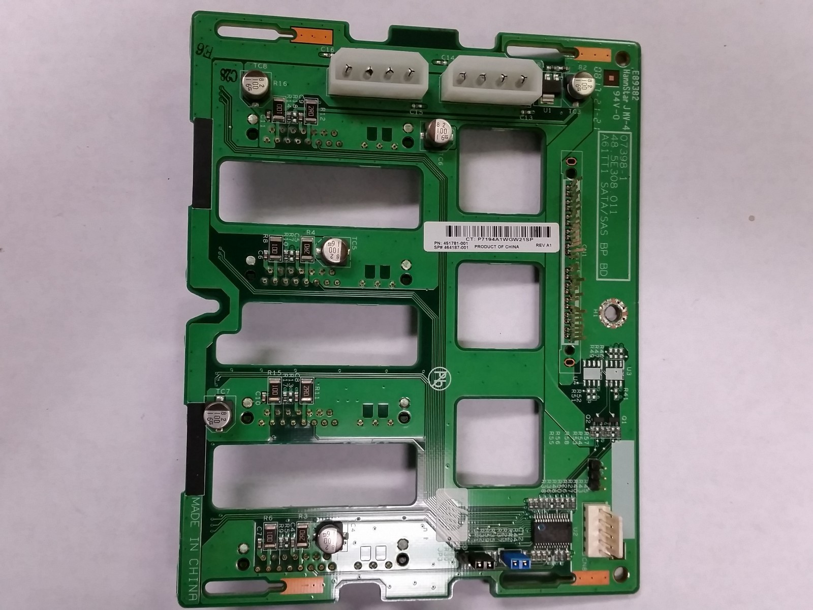 HP 451781-001 A61TT1 SATA/SAS Backplane Board - 464187-001