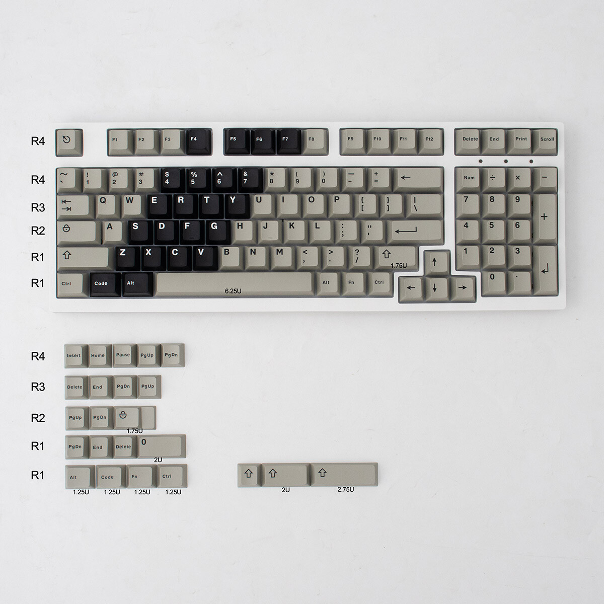 GMK Copy icon Vintage Bagua Black White Keycap Cherry Profile ABS 121pcs/set