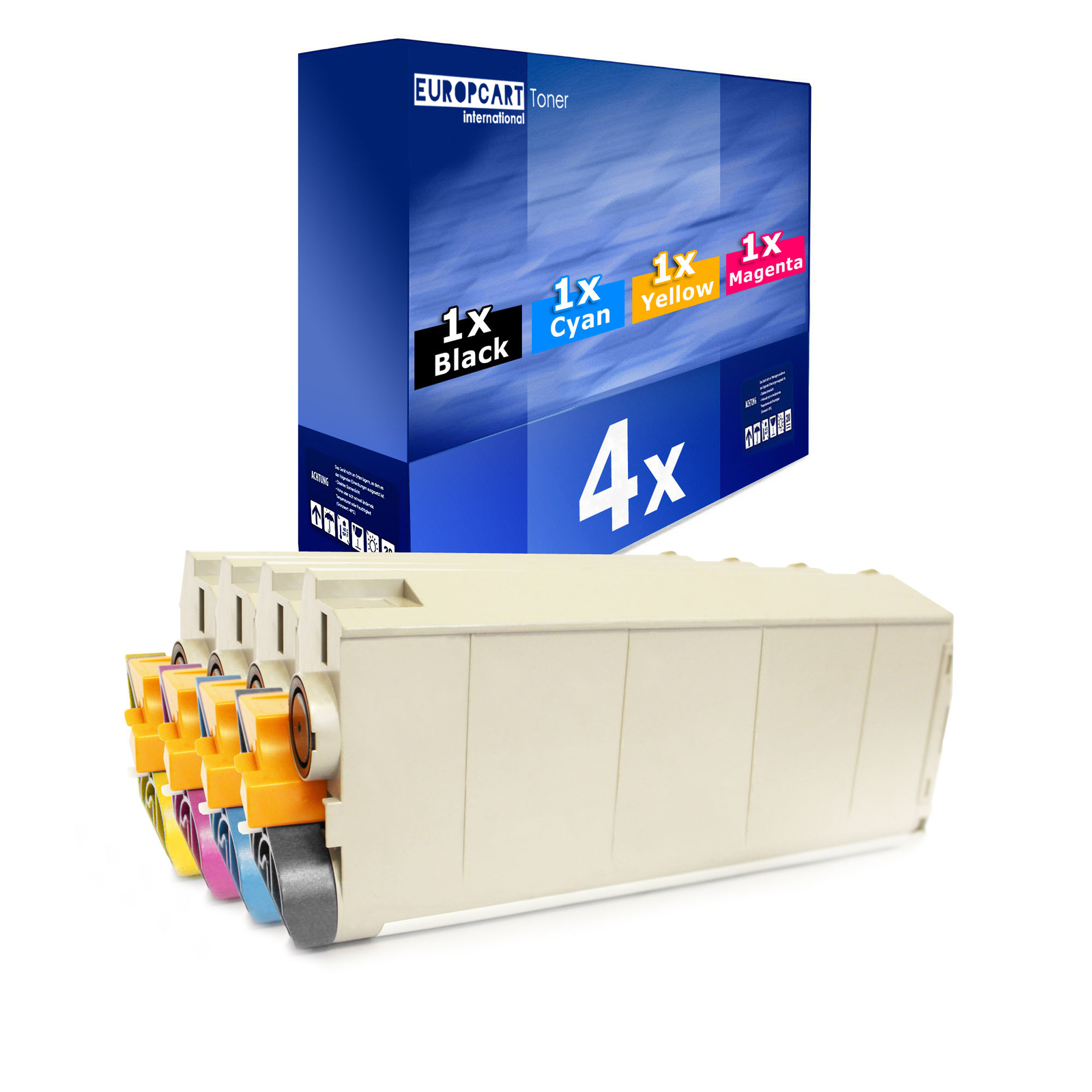 4x Europcart Cartridge for OKI C-711-DM C-710-CDTN C-711-DTN C-710-DN