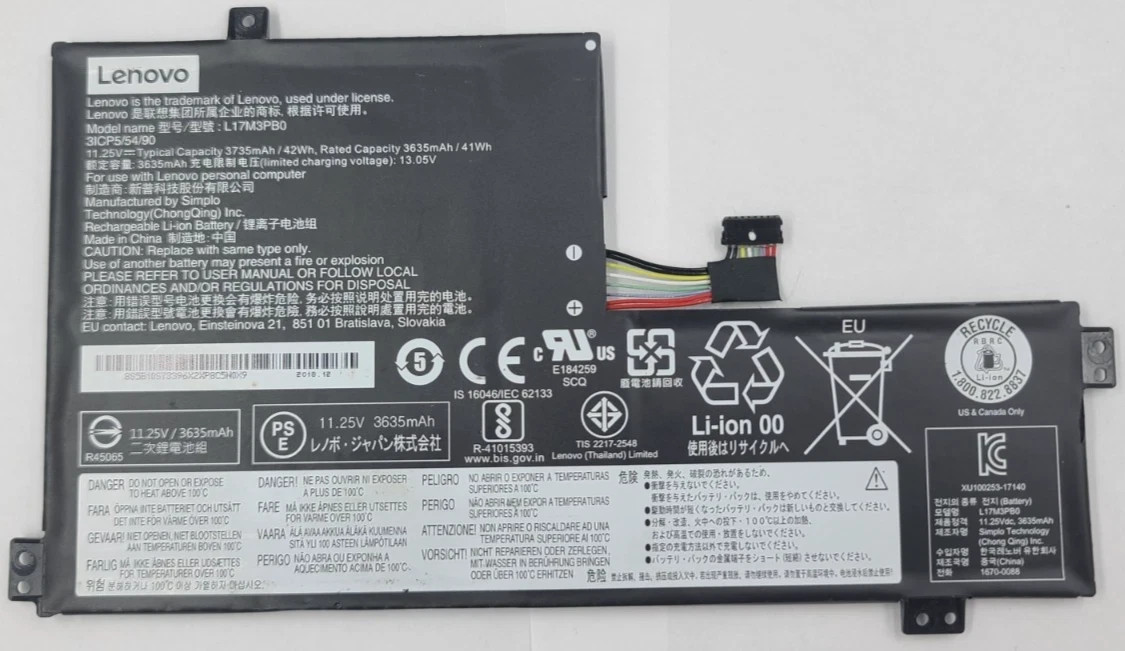 L17M3PB0 L17L3PB0 L18D3PG1 BATTERY FOR LENOVO 100E 300E 500E CHROMEBOOK SERIES