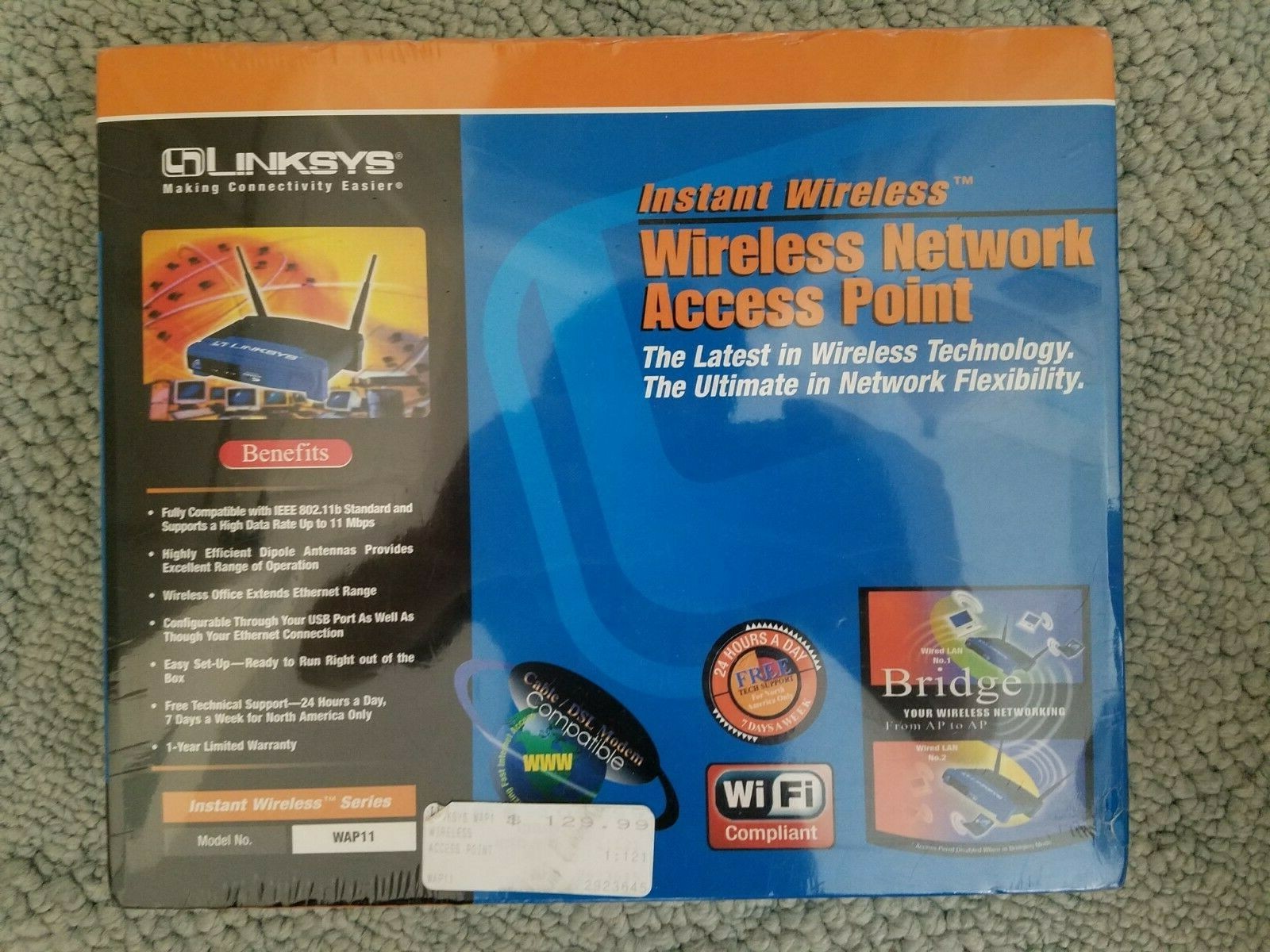 Linksys Wireless Network Access Point WAP11 New sealed