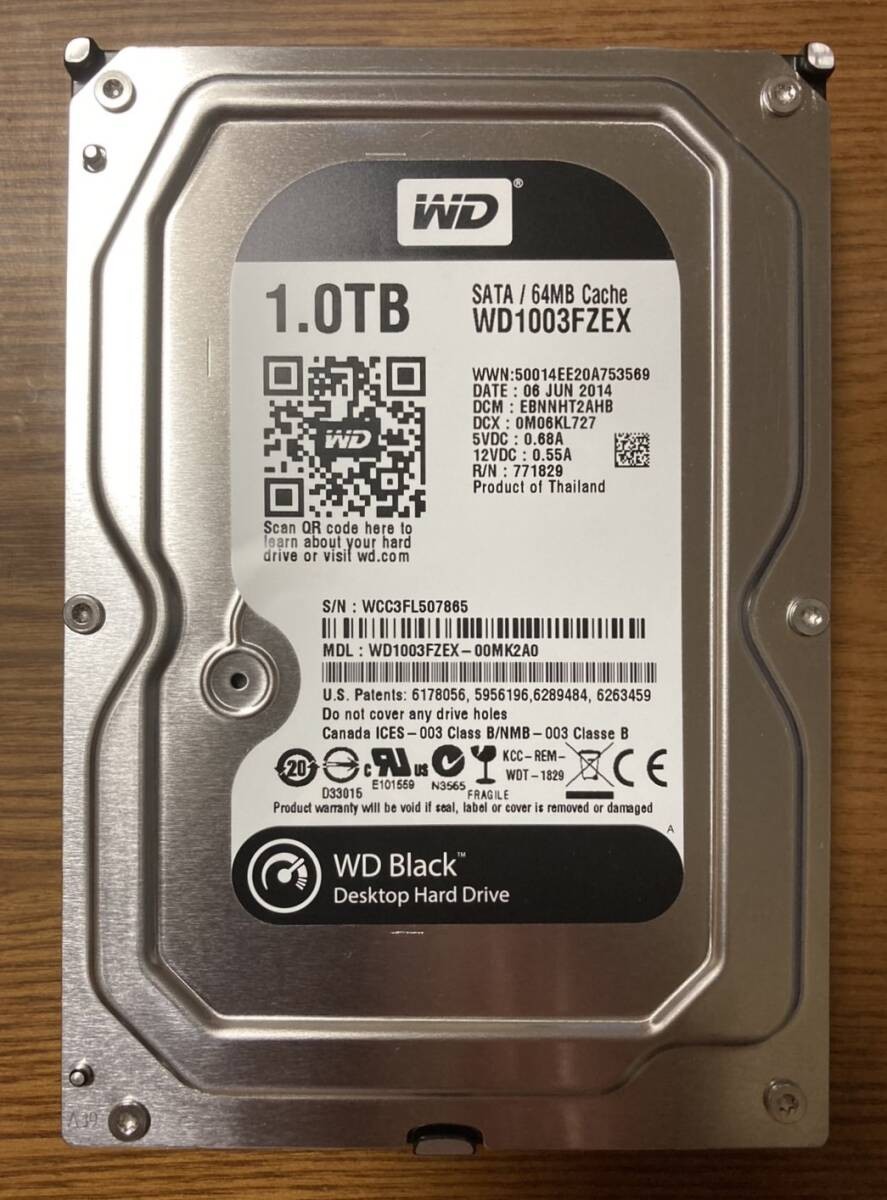 Rare model Western Digital WD Black WD1003FZEX 3.5-inch HDD 1TB (Creative Profe