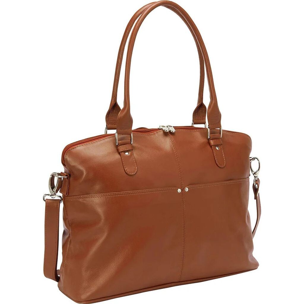 Piel 3013-SDL Full Grain Genuine Leather Slim Executive Computer Case - NEW