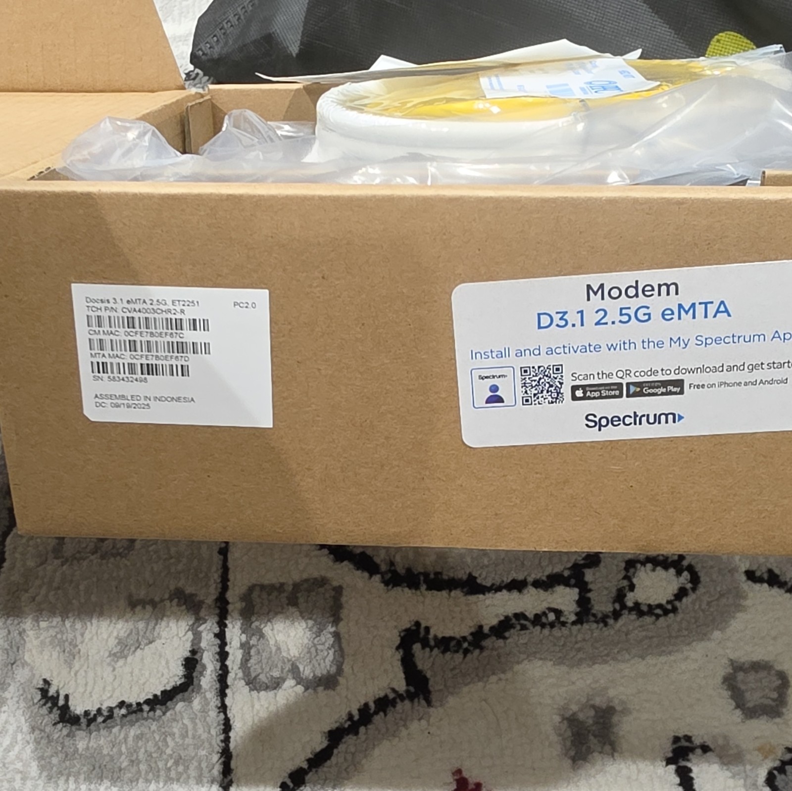 NEW Spectrum D3.1 2.5G eMTA  modem PC2. 0 NEW condition