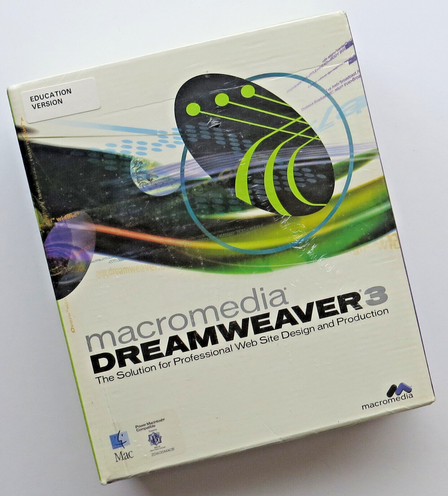 NOS Education Version MACROMEDIA DREAMWEAVER 3 Macintosh WEB Design WINDOWS Mac