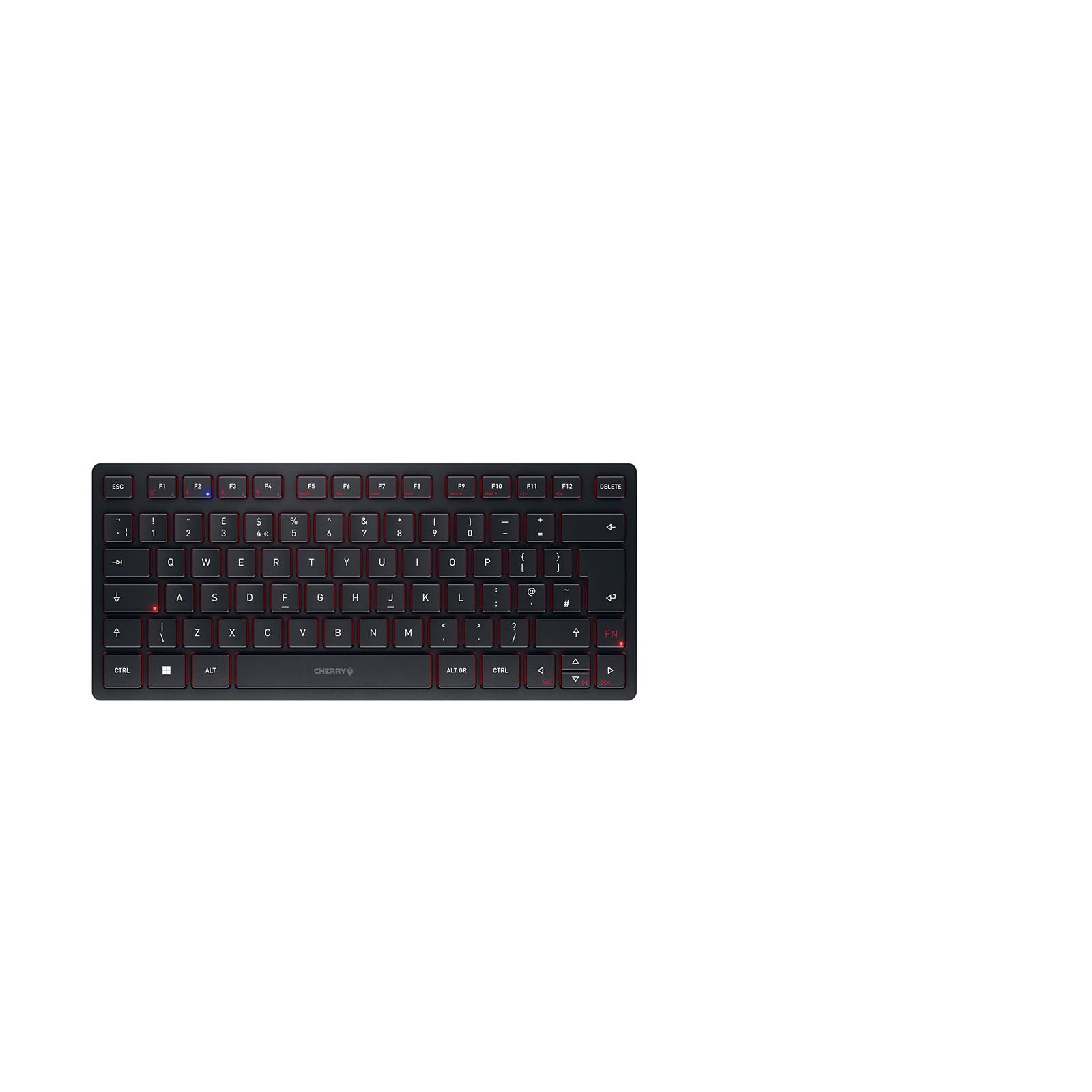CHERRY KW 9200 MINI, compact multi-device keyboard for up to 4 devices, British
