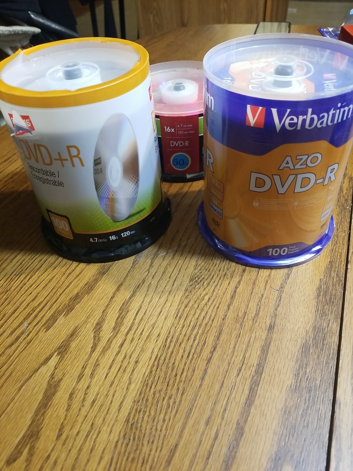 200 PLUS VERBATIM AZO Blank DVD+R Plus R 16X Branded Disc 4.7GB. STAPLES. HP